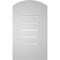 Ekena Millwork Arch Top Surface Mount PVC Gable Vent: Non-Functional, w/ 3-1/2"W x 1"P Standard Frame, 14"W x 22"H GVPAR14X2201SN - alternate 4